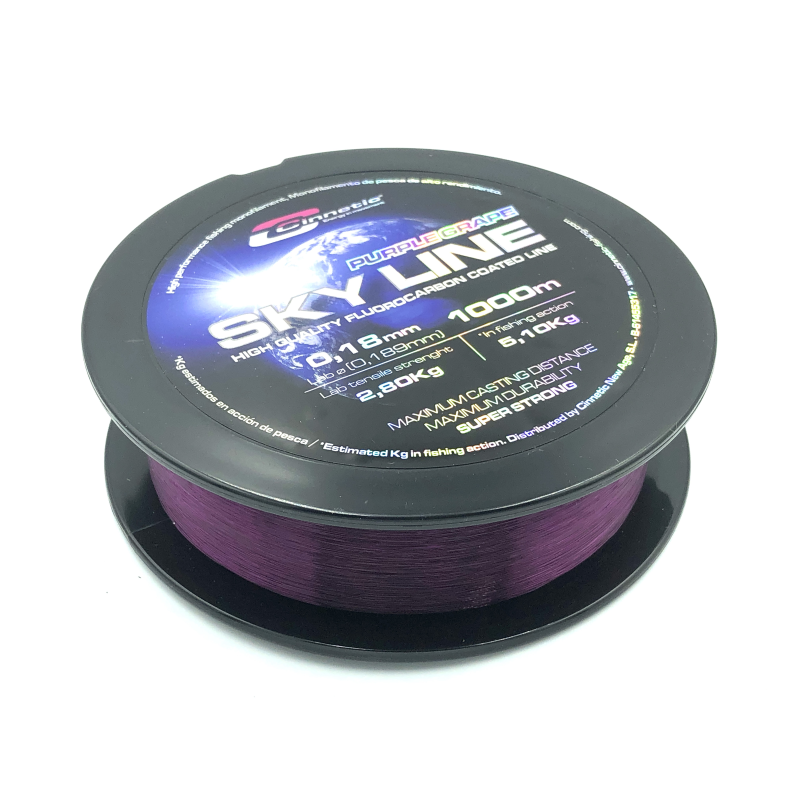 CINNETIC FLUORCARBONO COATED SKY LINE PURPLE GRAP 0,26 MM
