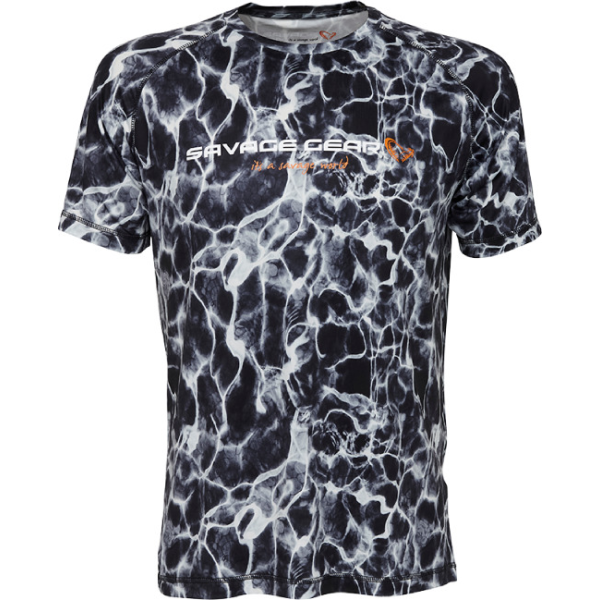 SAVAGE GEAR NIGTH UV T-SHIRT BLACK TALLA L