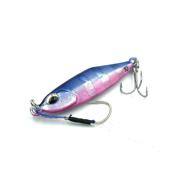 DUO TETRA JIG 10 GRS COLOR PHA0040 BLUE PINK ZEBRA GLOW