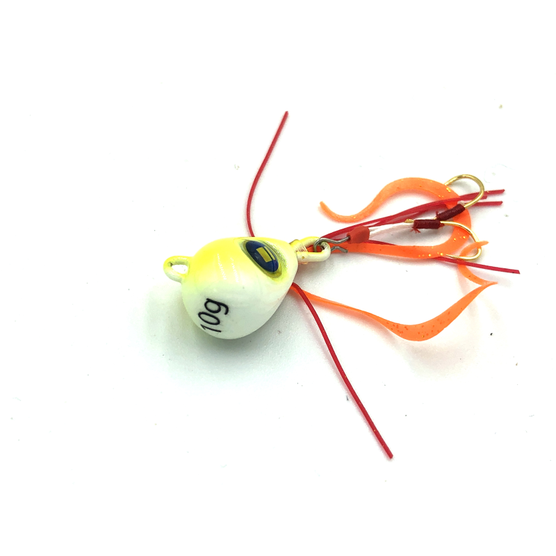 MAJOR CRAFT JIGHEAD HOOK NANO RUBBER 5 GRS ORANGE GOLD