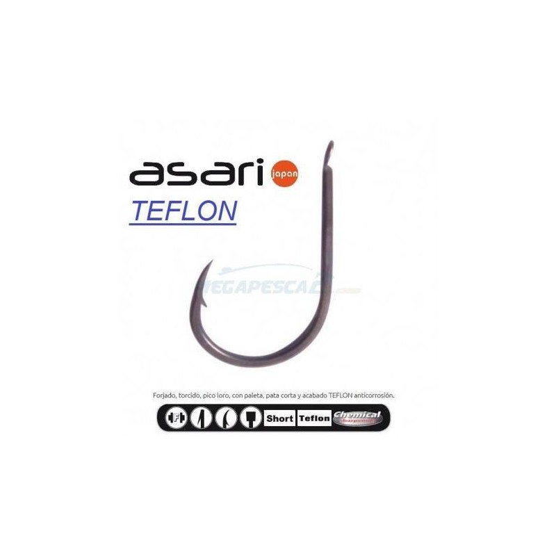 ANZUELO ASARI MONTADO CHINU TEFLON Nº 2/0
